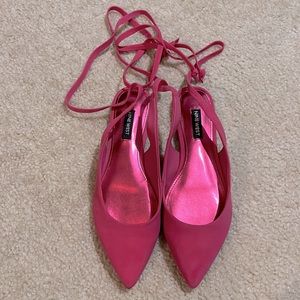 Nine West Bop Ankle Wrap Flats